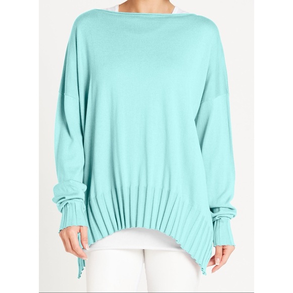 PLANET BY LAUREN G Pima Cotton Boatneck Rib Haze | OS - Picture 1 of 9